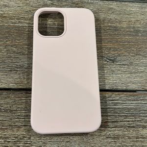 iPhone 12 Pro Max silicone phone case - blush pink